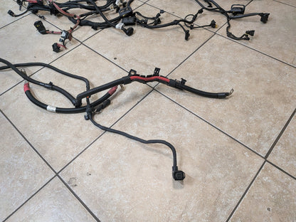 2015-2018 BMW F85 X5 S63B44T2 Engine Motor Transmission Wiring Wire Harness SET 7646837
