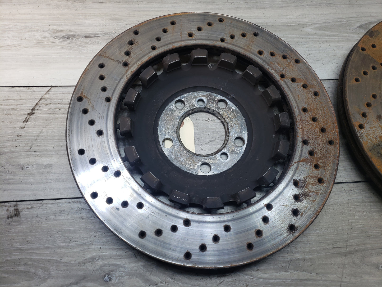 BMW 11-13 F10 M5 Rear Left Right Brake Disc Rotors Pair Set (2) Pre LCI