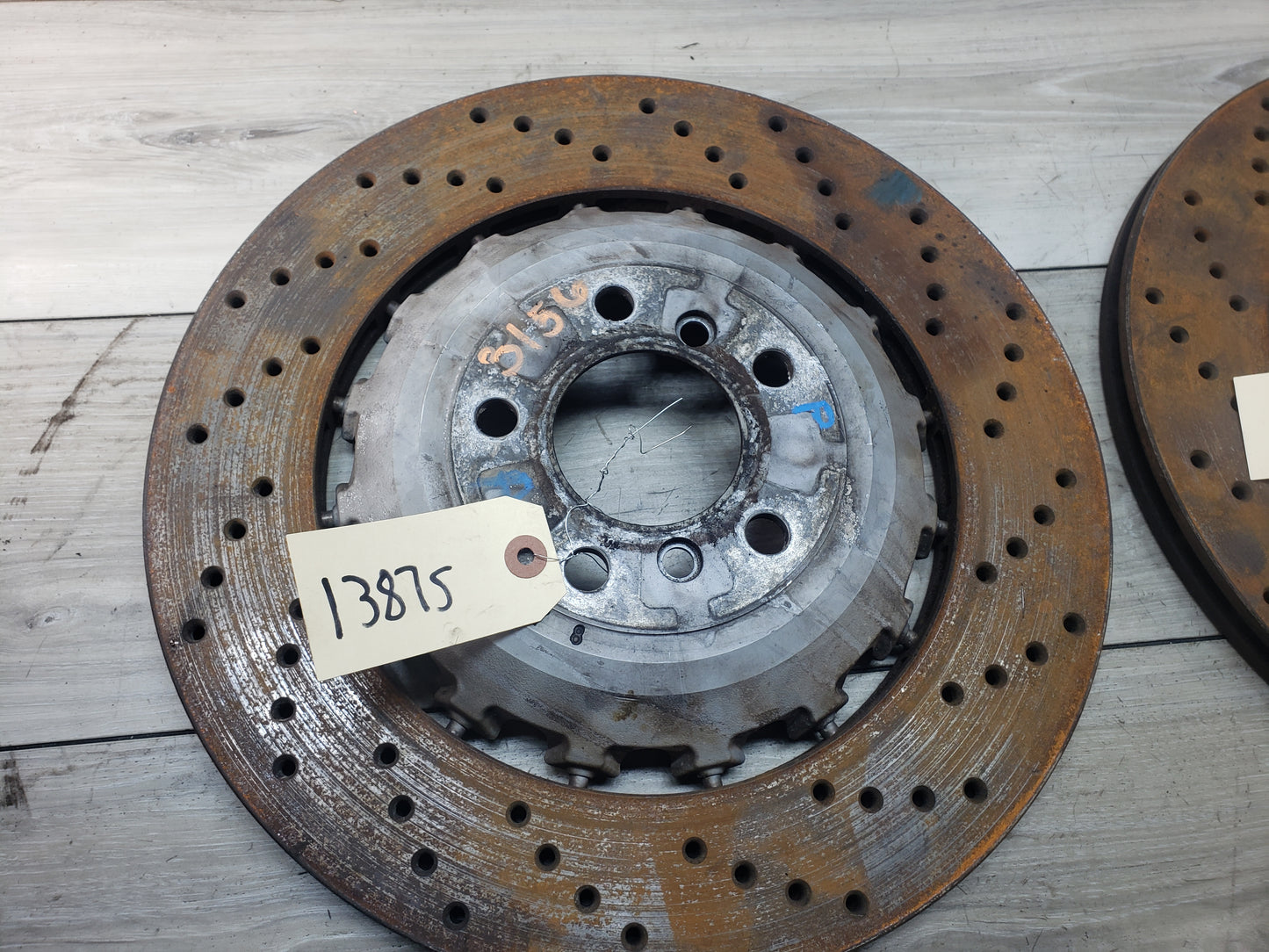 BMW 11-13 F10 M5 Rear Left Right Brake Disc Rotors Pair Set (2) Pre LCI