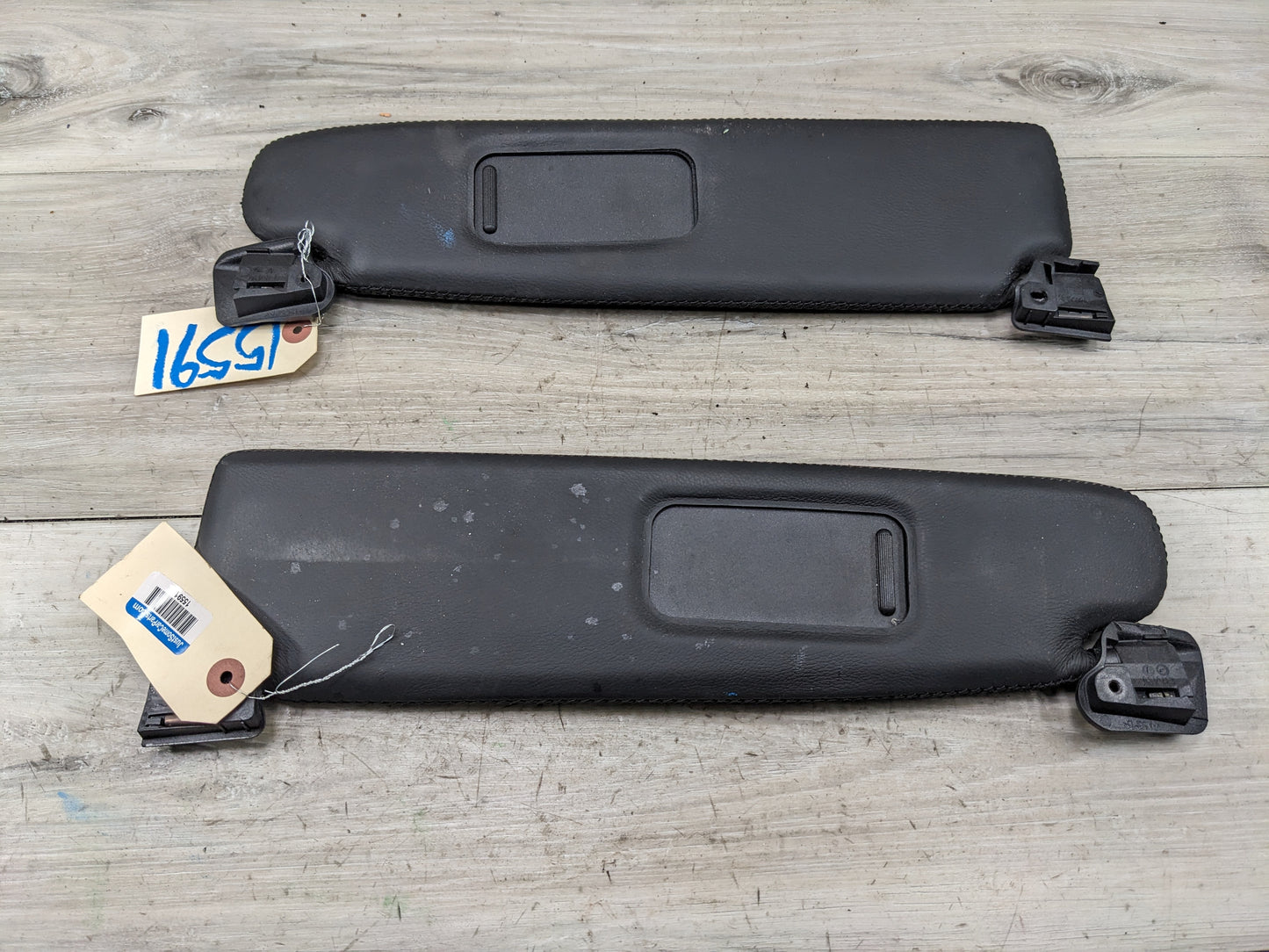 09-16 OEM BMW E89 Z4 28 35 Interior Sun Visor Leather Kansas Black Pair SET