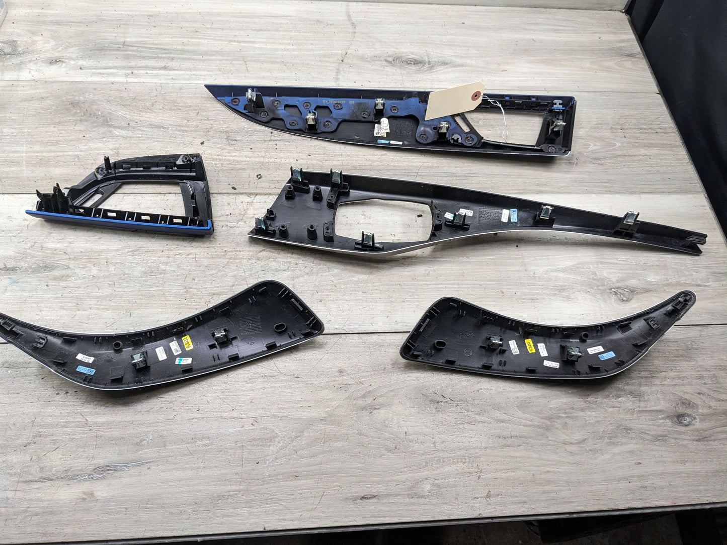 14-20 OEM BMW F22 M235 M240 Central Console Dash Doors Panels Aluminum Trim SET