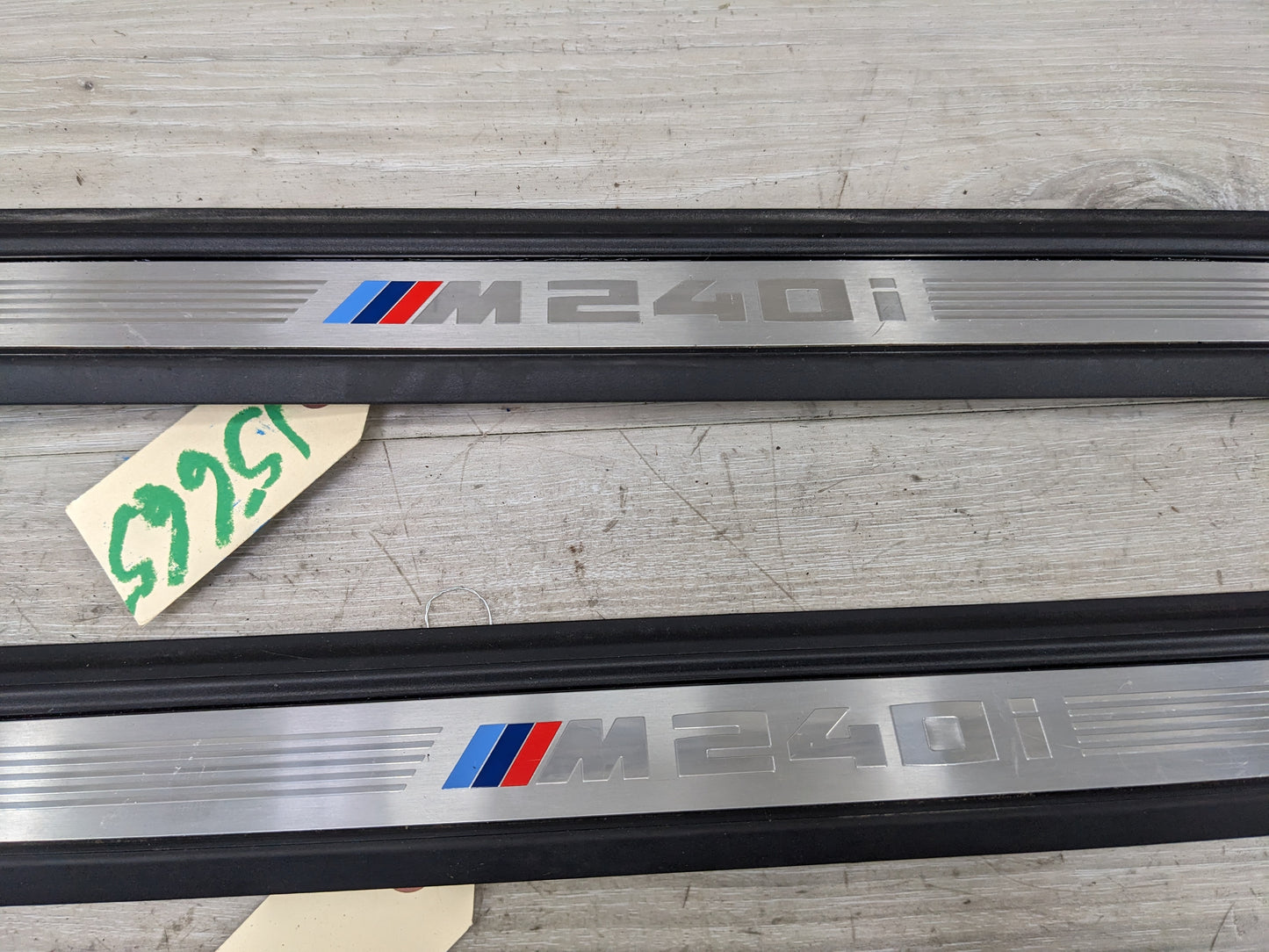 17-20 OEM BMW F22 M240 Pair Front Door Sills M SPORT Scuff Plate Trim SET