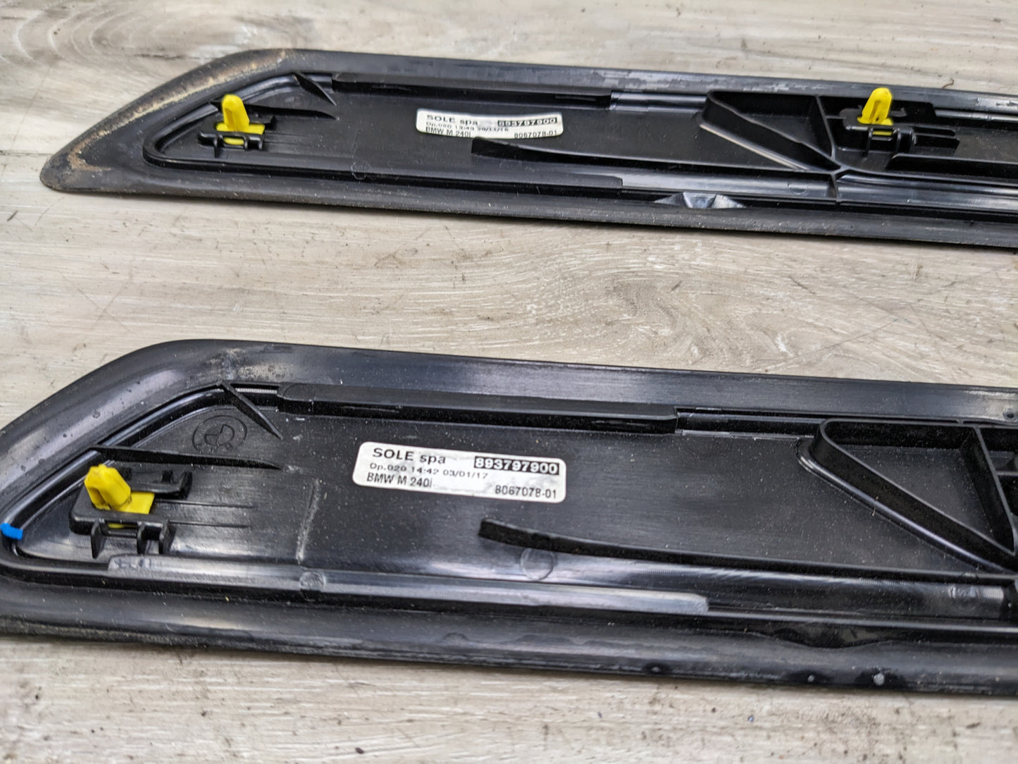 17-20 OEM BMW F22 M240 Pair Front Door Sills M SPORT Scuff Plate Trim SET