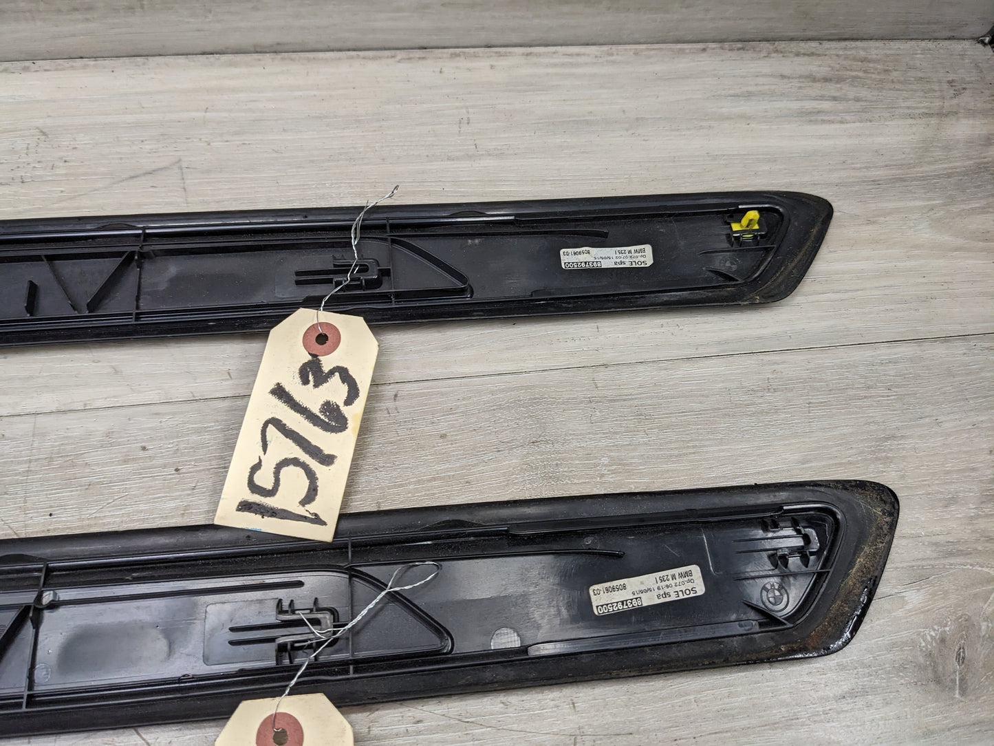 14-16 OEM BMW F22 M235 Pair Front Door Sills M SPORT Scuff Plate Trim SET