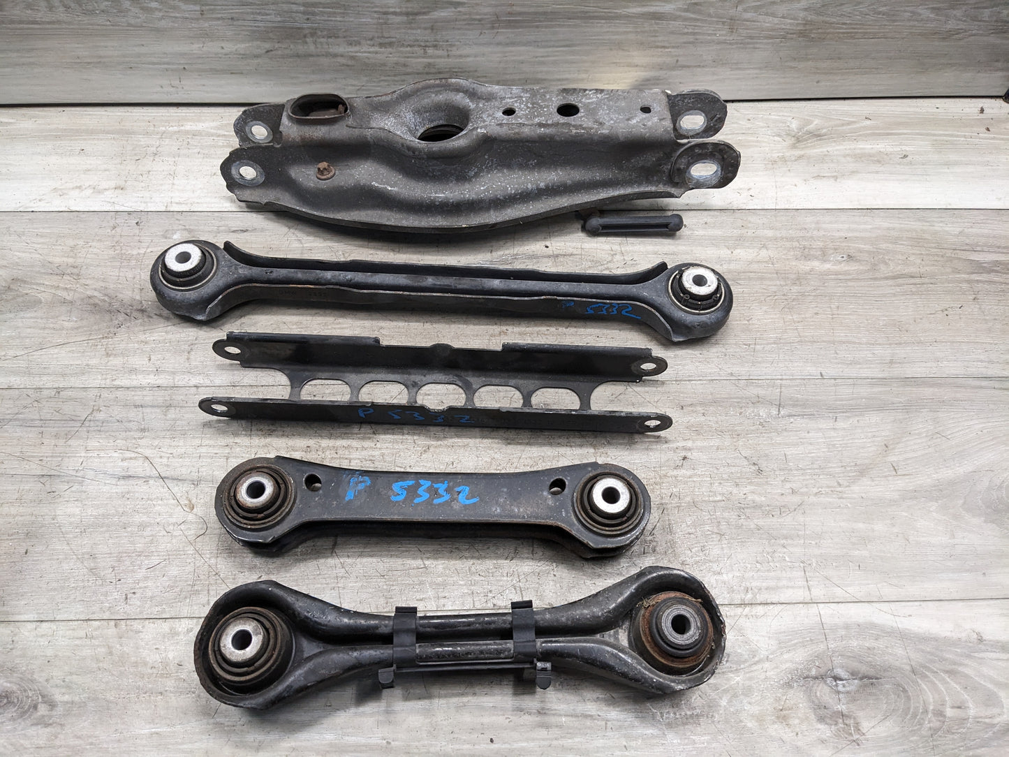 OEM BMW E88 E90 E93 Rear Left Lower Upper Suspension Control Arm Wishbone SET