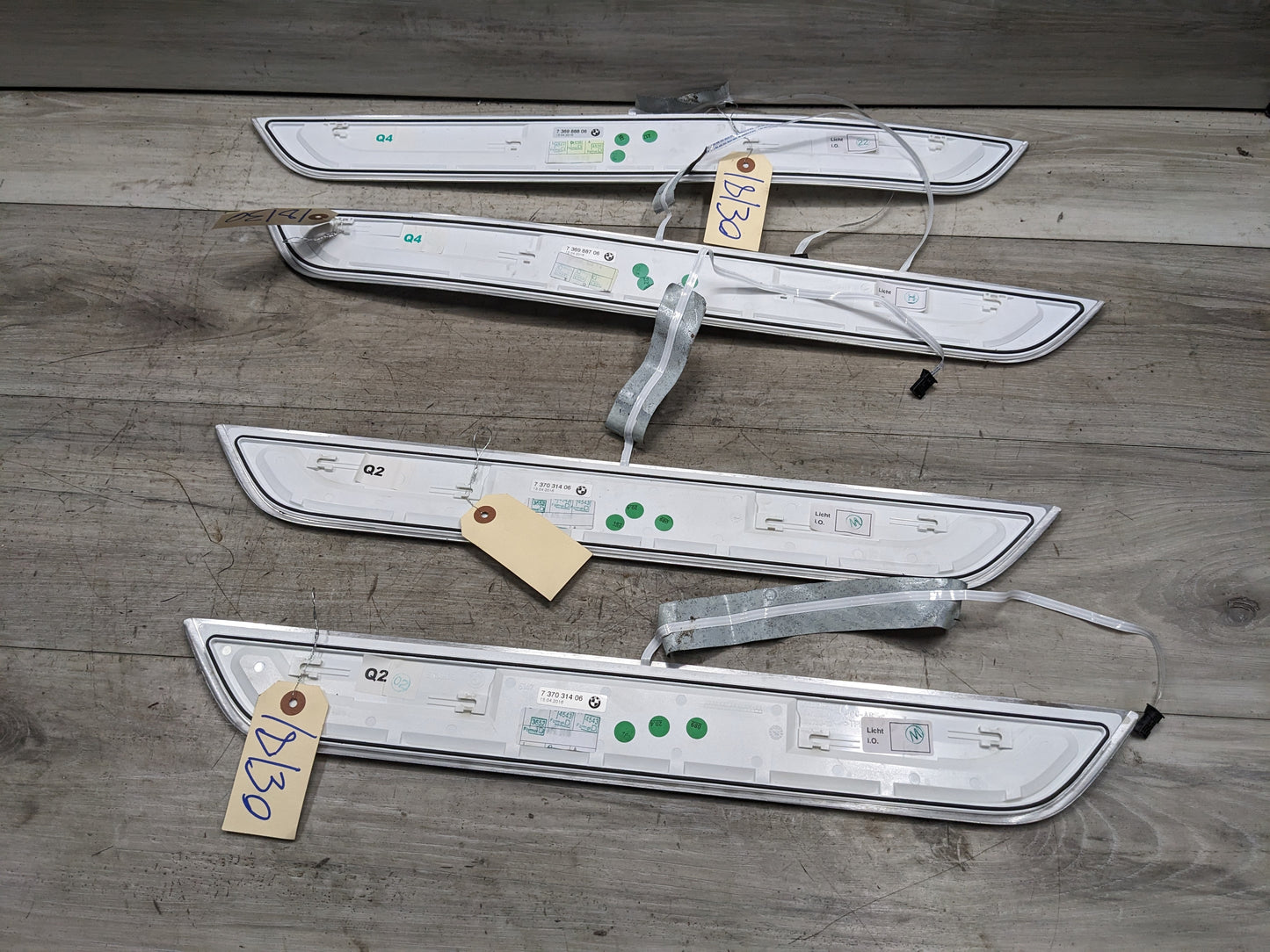 16-19 OEM BMW G11 G12 OEM Door Sills Illuminated Entry Panels Kit SET