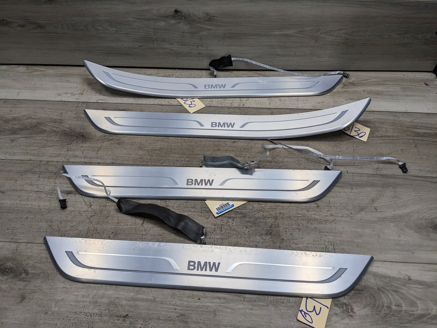 16-19 OEM BMW G11 G12 OEM Door Sills Illuminated Entry Panels Kit SET