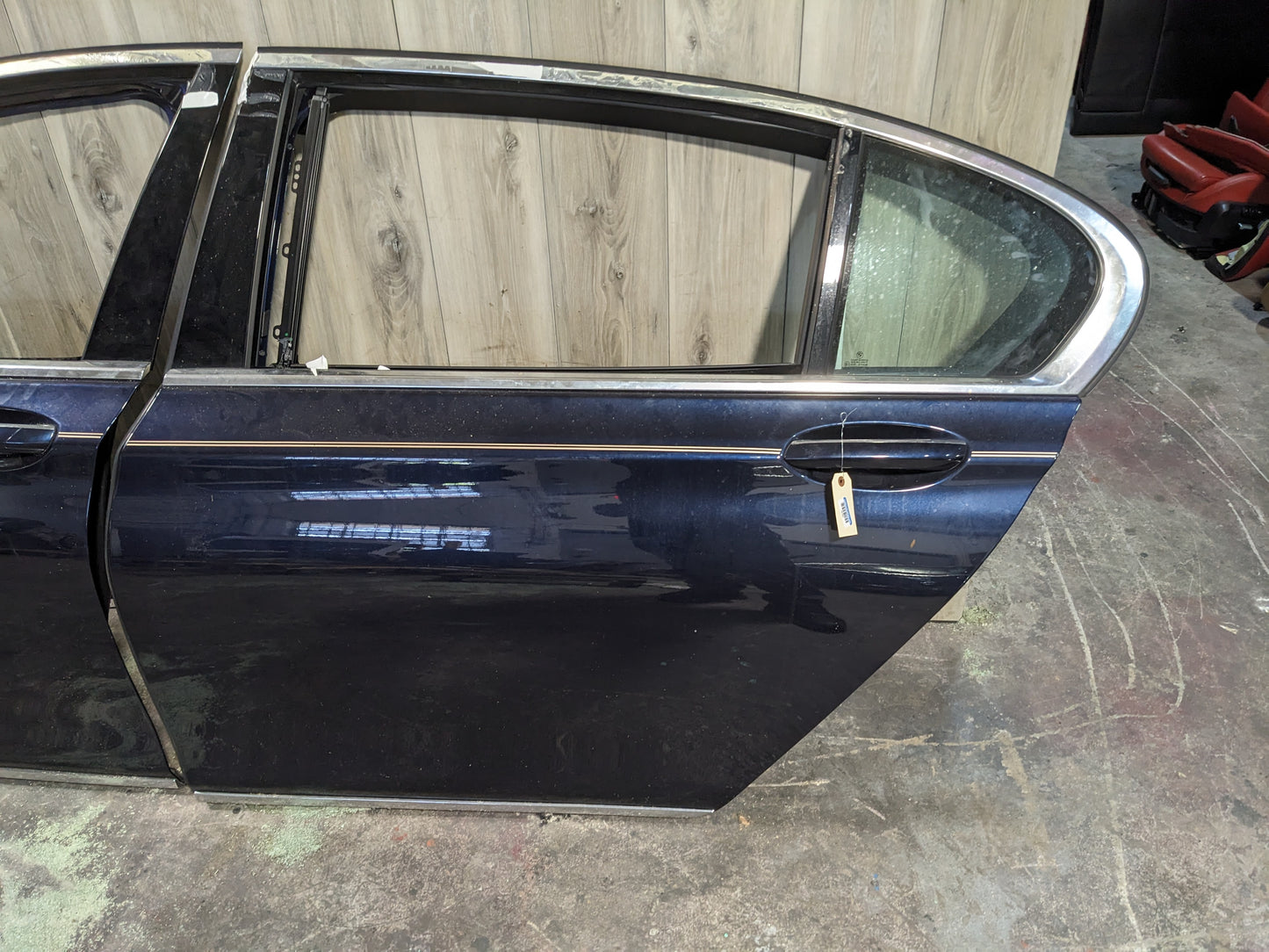 16-21 OEM BMW G12 740i 750Li Rear Left Driver side Door Shell Panel Blue