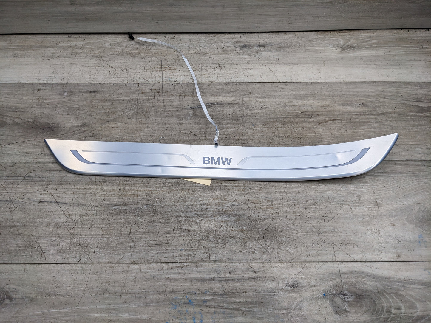 16-19 OEM BMW G11 G12 Rear Left Driver Side Door Sills Illuminated Entry Panel