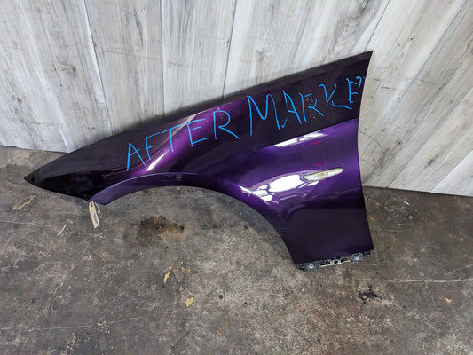 07-13 BMW E92 E93 Coupe Left Driver Fender Panel Wrapped Purple AFTERMARKET NOTE