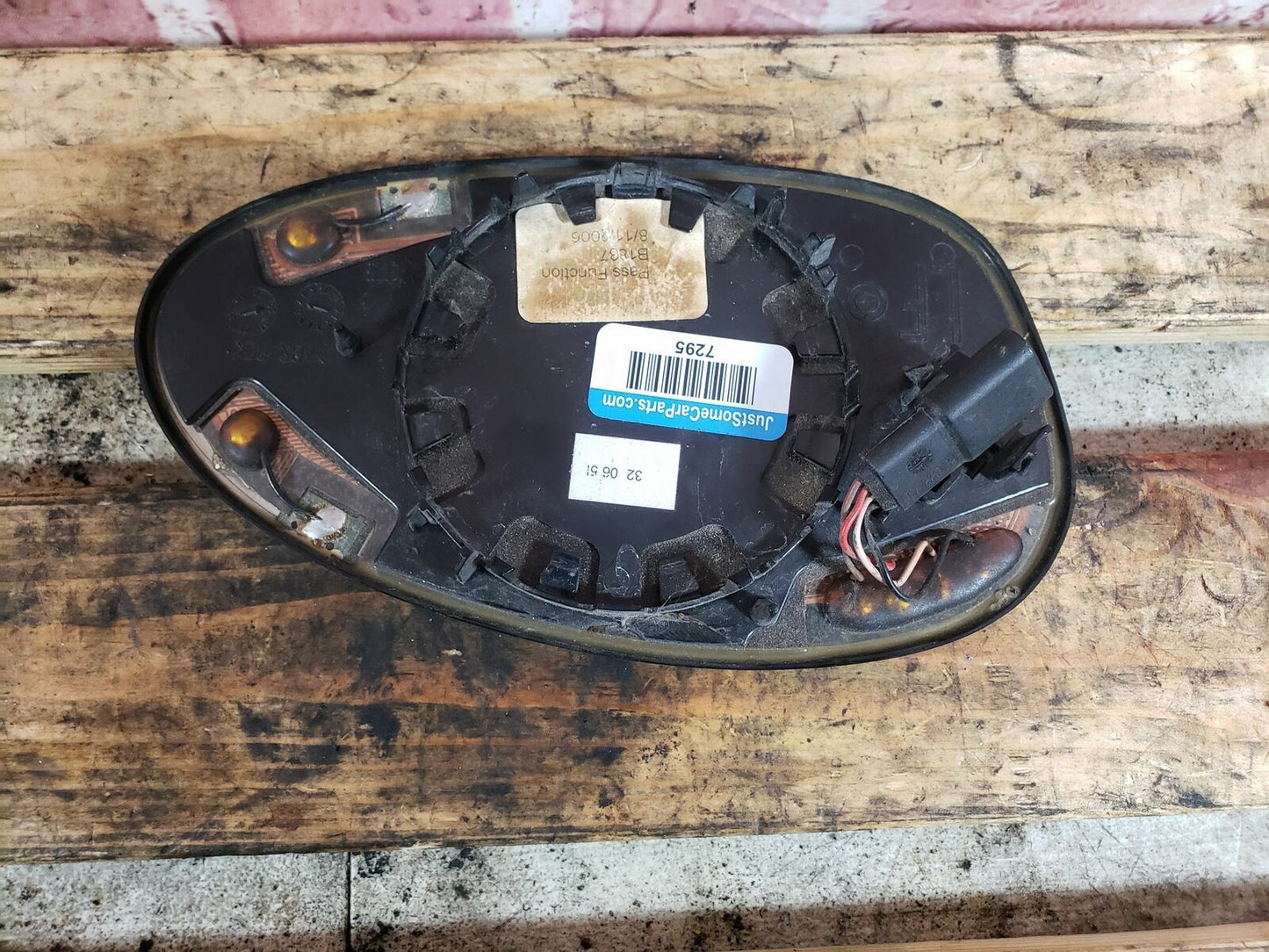 BMW 07-10 E92 LEFT SIDE MIRROR GLASS HEATED PLANE AUTO DIM DIMMING Pre LCI